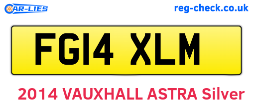 FG14XLM are the vehicle registration plates.