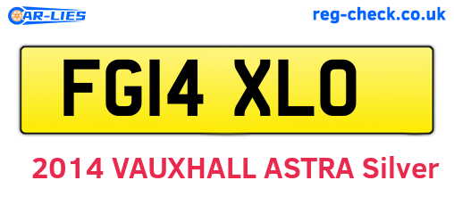 FG14XLO are the vehicle registration plates.