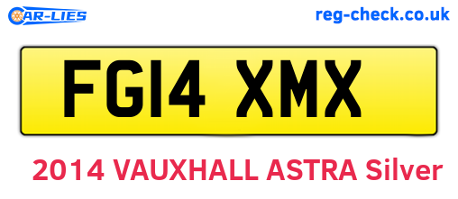FG14XMX are the vehicle registration plates.
