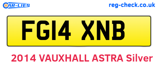 FG14XNB are the vehicle registration plates.