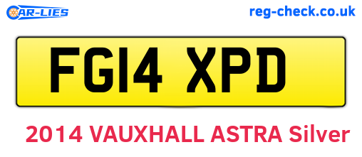 FG14XPD are the vehicle registration plates.