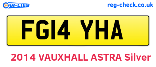 FG14YHA are the vehicle registration plates.