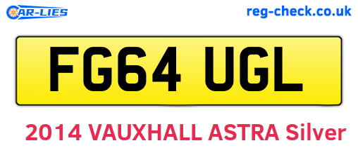 FG64UGL are the vehicle registration plates.