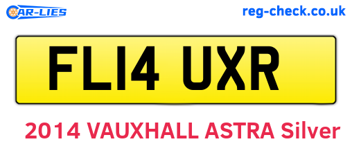 FL14UXR are the vehicle registration plates.