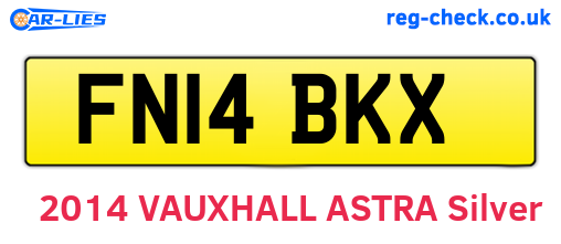 FN14BKX are the vehicle registration plates.