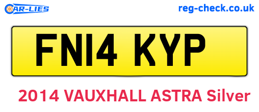 FN14KYP are the vehicle registration plates.