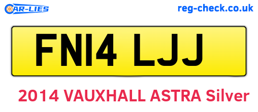 FN14LJJ are the vehicle registration plates.