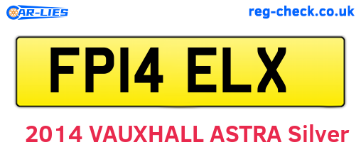 FP14ELX are the vehicle registration plates.