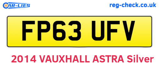FP63UFV are the vehicle registration plates.