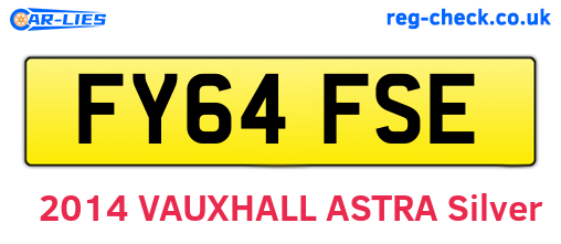 FY64FSE are the vehicle registration plates.