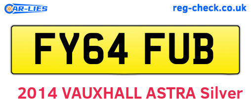 FY64FUB are the vehicle registration plates.