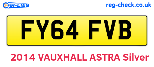 FY64FVB are the vehicle registration plates.