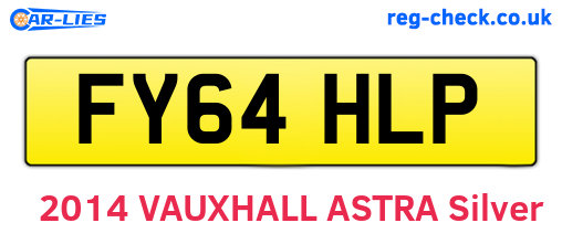 FY64HLP are the vehicle registration plates.