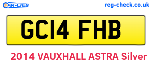 GC14FHB are the vehicle registration plates.