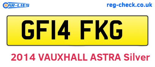 GF14FKG are the vehicle registration plates.