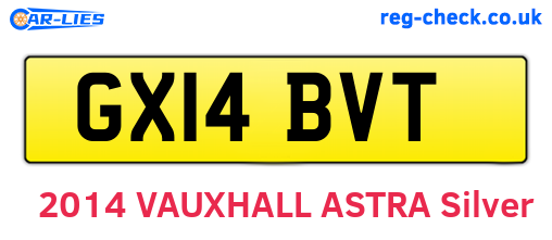 GX14BVT are the vehicle registration plates.