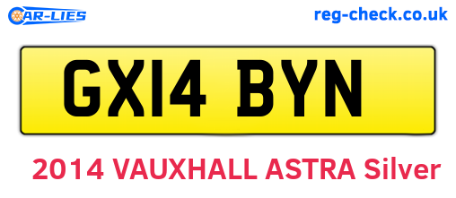 GX14BYN are the vehicle registration plates.