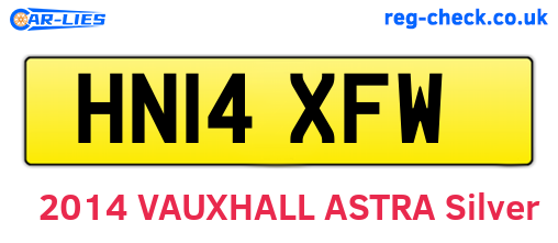 HN14XFW are the vehicle registration plates.