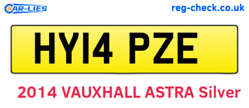 HY14PZE are the vehicle registration plates.