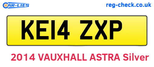KE14ZXP are the vehicle registration plates.
