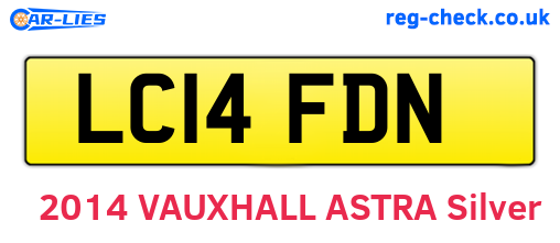 LC14FDN are the vehicle registration plates.