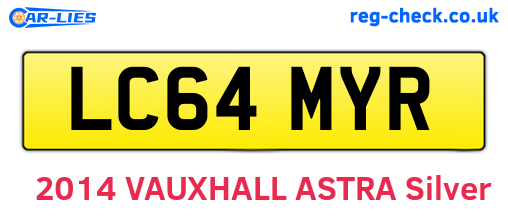 LC64MYR are the vehicle registration plates.