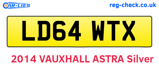 LD64WTX are the vehicle registration plates.