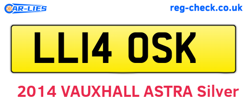 LL14OSK are the vehicle registration plates.