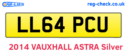 LL64PCU are the vehicle registration plates.