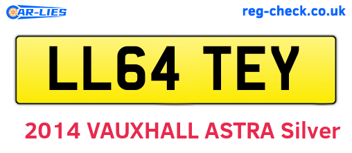 LL64TEY are the vehicle registration plates.