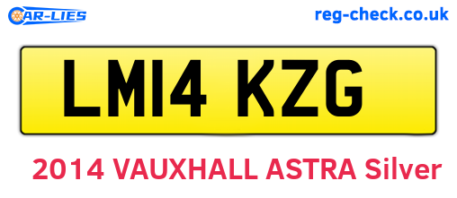 LM14KZG are the vehicle registration plates.