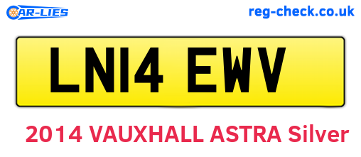LN14EWV are the vehicle registration plates.