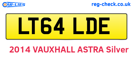 LT64LDE are the vehicle registration plates.