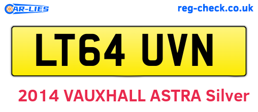 LT64UVN are the vehicle registration plates.