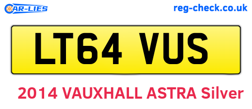 LT64VUS are the vehicle registration plates.
