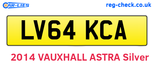 LV64KCA are the vehicle registration plates.