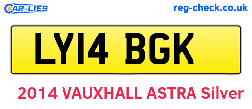 LY14BGK are the vehicle registration plates.