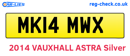 MK14MWX are the vehicle registration plates.