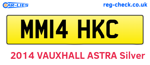MM14HKC are the vehicle registration plates.