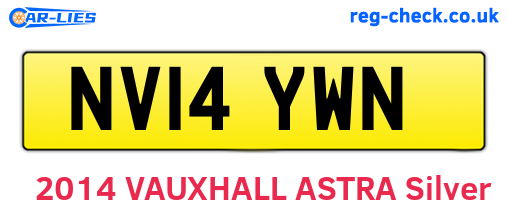 NV14YWN are the vehicle registration plates.