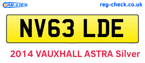 NV63LDE are the vehicle registration plates.