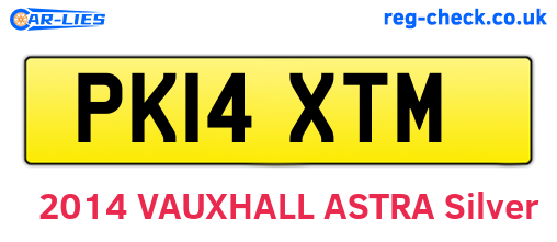 PK14XTM are the vehicle registration plates.