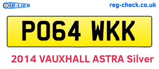 PO64WKK are the vehicle registration plates.