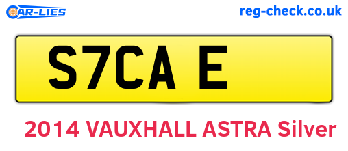 S7CAE are the vehicle registration plates.