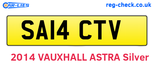SA14CTV are the vehicle registration plates.