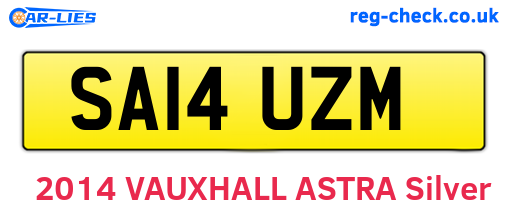 SA14UZM are the vehicle registration plates.