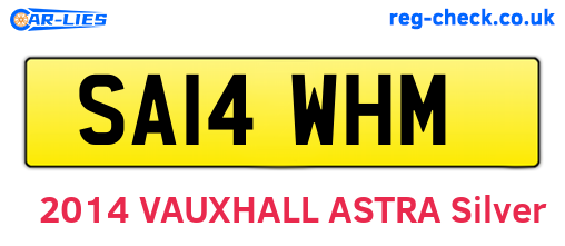 SA14WHM are the vehicle registration plates.