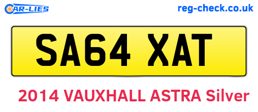 SA64XAT are the vehicle registration plates.