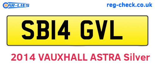 SB14GVL are the vehicle registration plates.