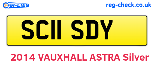 SC11SDY are the vehicle registration plates.